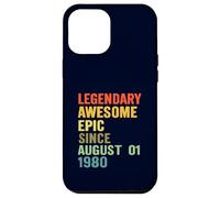 Une épopée légendaire et géniale depuis le 1er août : Funny Birthday 1980 Coque pour iPhone 12 Pro Max