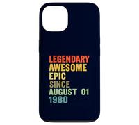 Une épopée légendaire et géniale depuis le 1er août : Funny Birthday 1980 Coque pour iPhone 13