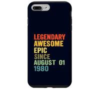Une épopée légendaire et géniale depuis le 1er août : Funny Birthday 1980 Coque pour iPhone 7 Plus/8 Plus
