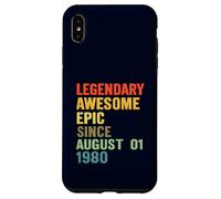 Une épopée légendaire et géniale depuis le 1er août : Funny Birthday 1980 Coque pour iPhone XS Max
