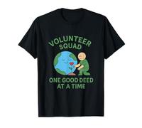 Une équipe de bénévoles, Une Bonne Action à la Fois | Eco Earth Day T-Shirt