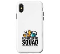 Une équipe de ménage Amusante, Nous la nettoyons, Une Femme de ménage Coque pour iPhone X/XS