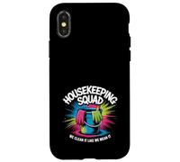 Une équipe de ménage Amusante, Nous la nettoyons, Une Femme de ménage Coque pour iPhone X/XS