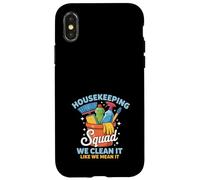 Une équipe de ménage Amusante, Nous la nettoyons, Une Femme de ménage Coque pour iPhone X/XS
