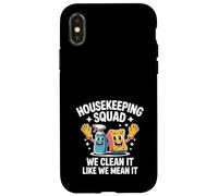 Une équipe de ménage Amusante, Nous la nettoyons, Une Femme de ménage Coque pour iPhone X/XS
