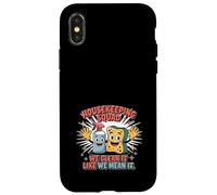 Une équipe de ménage Amusante, Nous la nettoyons, Une Femme de ménage Coque pour iPhone X/XS