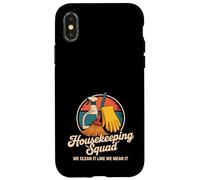 Une équipe de ménage Amusante, Nous la nettoyons, Une Femme de ménage Coque pour iPhone X/XS