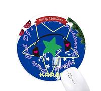 une étoile à cinq branches vertes - musique tapis de souris en caoutchouc de sapin de noël