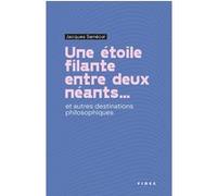 Une étoile filante entre deux néants...: et autres destinations philosophiques