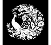 une étude complète de ses rituels de parade nuptiale et de ses plumes d'exposition Stickers muraux 67.2x69.6cm Plusieurs tailles disponibles Blanc