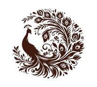 une étude complète de ses rituels de parade nuptiale et de ses plumes d'exposition Stickers muraux en vinyle 67.2x69.6cm Amovible sans laisser de colle Café