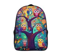 une famille de hiboux sac à dos personnalisé 2 compartiment solide et robuste adolescent cartable scolaire branche de fleur 3d imprimé sacs d'école-16,Unisexe pour l'école les voyages les affaires