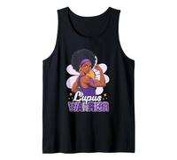 Une Femme Afro-Noire Lupus Warrior Porte Un Ruban Violet Débardeur