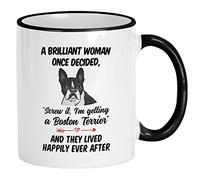 Une Femme Brillante A Un Jour Décidé : « Tant Pis, Je Prends Un Terrier ! » Tasses À Thé Micro-Ondes Mug Avec Anse Tasse Pour Maison Lait Travail 330Ml