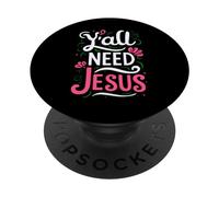 Une Femme Dont Vous Avez Tous Besoin de Jésus, Une adepte drôle de la Bible de la Foi chrétienne PopSockets PopGrip Adhésif