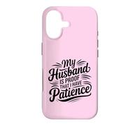 Une Femme drôle avec Mon Mari est la Preuve Que J'Ai de la Patience en matière de Mariage Coque pour iPhone 17