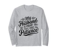 Une femme drôle avec mon mari est la preuve que j'ai de la patience en matière de mariage Manche Longue