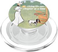 Une Femme et Son Chien, Une Amoureuse de Livres, vivent Leur Vie Un chapitre à la Fois PopSockets PopGrip pour MagSafe