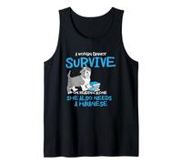 Une Femme ne Peut Pas survivre en lisant Seule Un Chien Havanais Débardeur