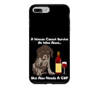 Une Femme ne Peut Pas survivre sur Le vin Seule, Elle a également Besoin d'un GSP Coque pour iPhone 7 Plus/8 Plus