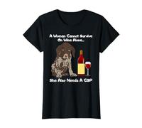 Une Femme ne Peut Pas survivre sur Le vin Seule, Elle a également Besoin d'un GSP T-Shirt