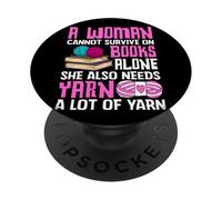 Une femme ne peut pas survivre uniquement avec des livres PopSockets PopGrip Adhésif