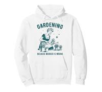 Une Femme rétro jardinant est drôle Parce Que Le Meurtre est Une Erreur Sweat à Capuche