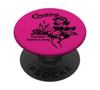 Une Femme Vintage Sexy Cuisine Parce Que Le Meurtre est Une Erreur PopSockets PopGrip Adhésif