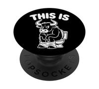 Une fermière drôle, C'est Un Taureau PopSockets PopGrip Adhésif