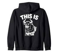 Une fermière drôle, C'est Un Taureau Sweat à Capuche