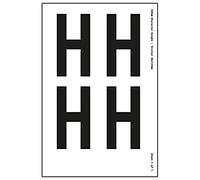 Une feuille de lettre - H - 13 mm de hauteur - 300 x 200 mm - Vinyle autocollant