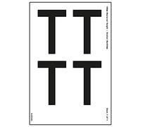 Une feuille de lettre - T - 13 mm de hauteur - 300 x 200 mm - Vinyle autocollant