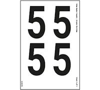 Une feuille numérotée - 5 - 13 mm de hauteur - 300 x 200 mm - Vinyle autocollant
