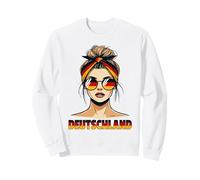 Une Fille Allemande Aime Le Drapeau de l'Allemagne Deutsches Mädchen Deutschland Sweatshirt