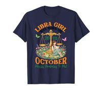 Une Fille Balance est née Le 20 Octobre Joyeux Anniversaire à Moi T-Shirt