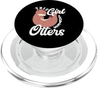 Une Fille de Dessin animé Sea Otter Aime Les loutres PopSockets PopGrip pour MagSafe