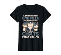 Une Fille Qui Adorait Les Chats Cadeau Amoureuse De Félins T-Shirt