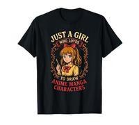 Une Fille Qui Aime Dessiner des Personnages Anime Manga T-Shirt