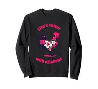 Une fille qui aime les poulets, les fleurs de poulet, fermier Sweatshirt