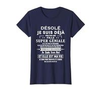 Une Fille Super GÉNIALE Elle Est Née en Decembre T-Shirt, Femme, Bleu Marine, M