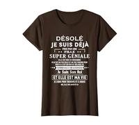 Une Fille Super GÉNIALE Elle Est Née en Decembre T-Shirt, Femme, Marron, XS