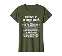 Une Fille Super GÉNIALE Elle Est Née en Decembre T-Shirt, Femme, Olive, M