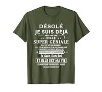 Une Fille Super GÉNIALE Elle Est Née en Decembre T-Shirt, Homme, Olive, L