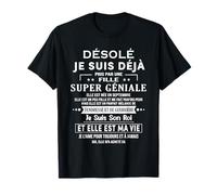 Une Fille SUPER GÉNIALE Elle Est Née En Septembre T-Shirt