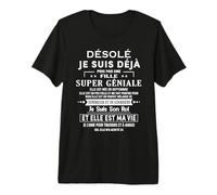 Une Fille Super GÉNIALE Elle Est Née en Septembre T-Shirt Haut de Gamme