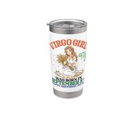 Une fille Vierge est née le 4 septembre Joyeux anniversaire à moi Gobelet isotherme en acier inoxydable double paroi