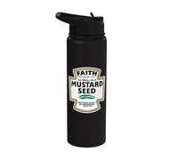 Une foi aussi petite qu'une graine de moutarde Matthieu 17:20 Stainless Steel Insulated Water Bottle