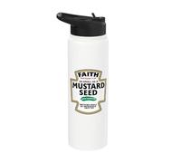 Une foi aussi petite qu'une graine de moutarde Matthieu 17:20 Stainless Steel Insulated Water Bottle