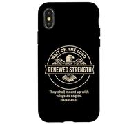 Une Force renouvelée (Isaïe 40:31), Design d'aigle, Cadeau chrétien Coque pour iPhone X/XS