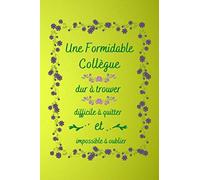 Une Formidable Collègue Impossible À Oublier: Cadeau Depart Collegue De Travail ( Infirmiere , Medecin , Aide Soignante , Sage Femme ) , Journal Intime ,
